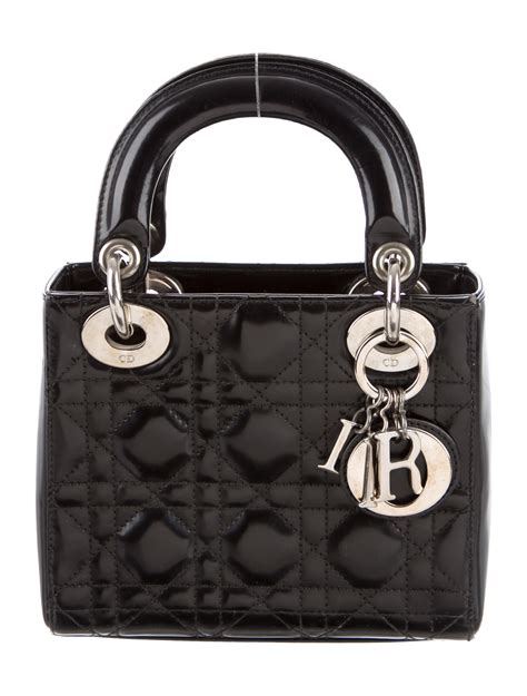 lady dior mini bag black|pre owned lady dior bag.